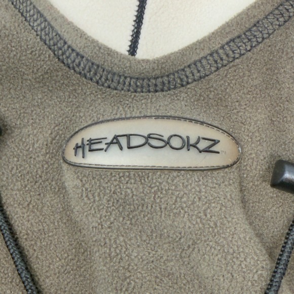 Headsokz Polartec Fleece Balaclava Hood Neck Warmer Brown Black Made in USA - Picture 5 of 10